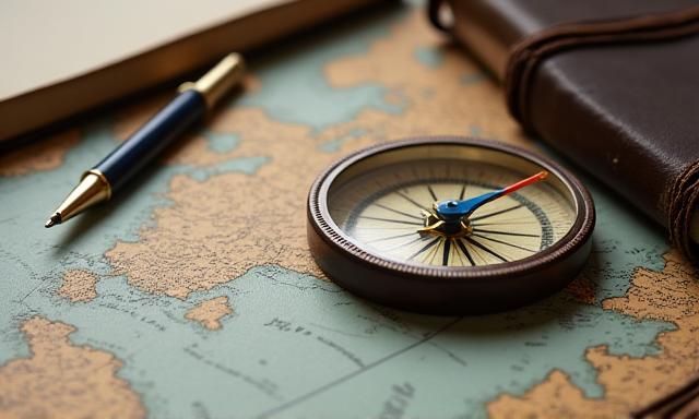 Compass and map for bespoke tour planning