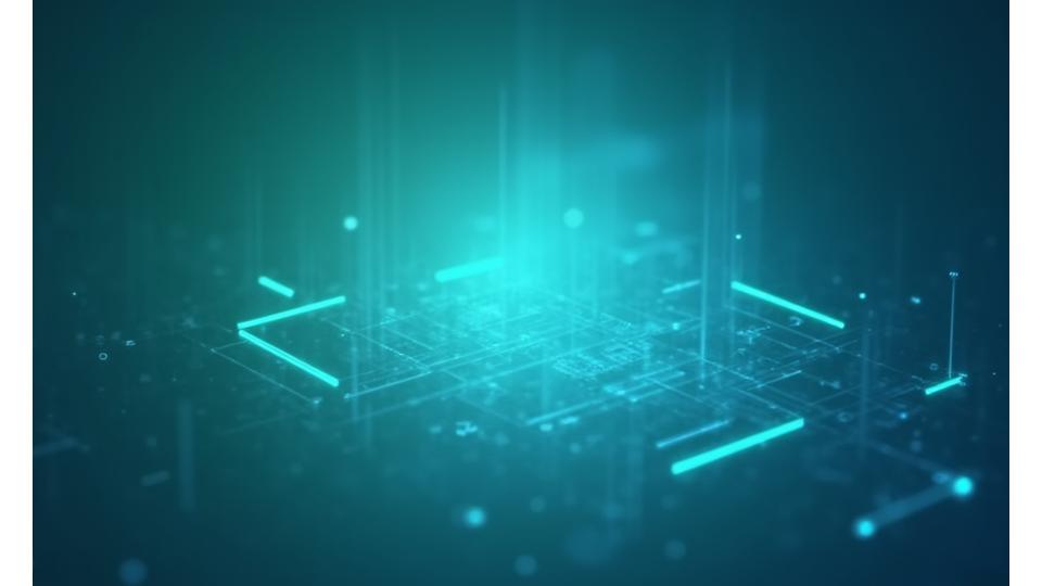 Abstract legal document image with glowing lines representing data and security. Clean, modern, and trustworthy.
